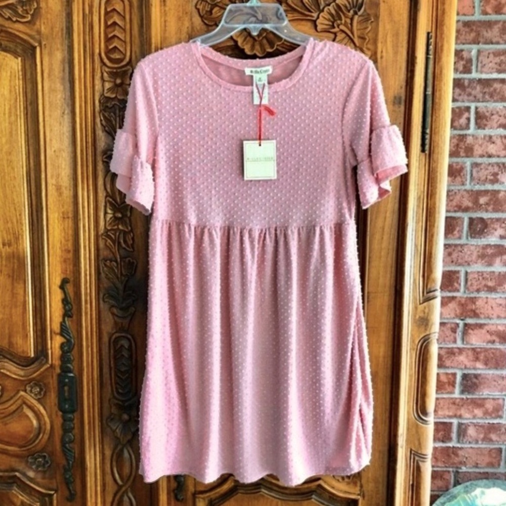 Pink Textured Dress